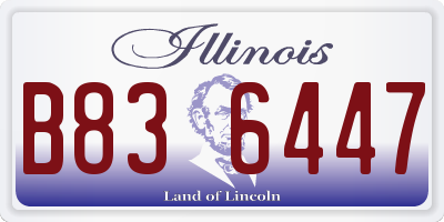 IL license plate B836447