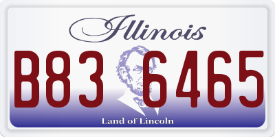 IL license plate B836465