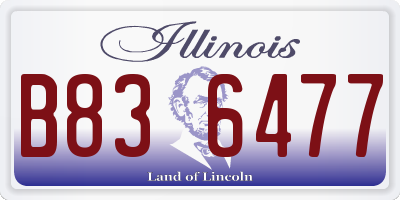 IL license plate B836477