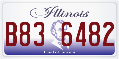 IL license plate B836482