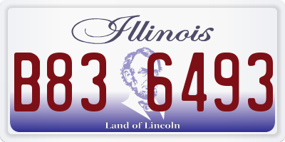 IL license plate B836493
