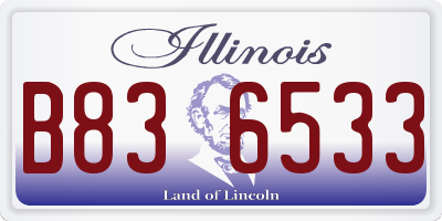 IL license plate B836533
