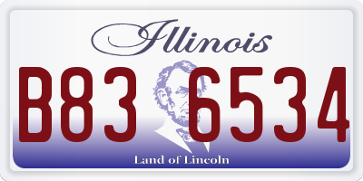 IL license plate B836534