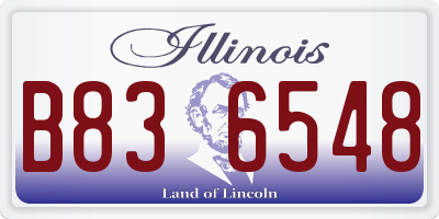 IL license plate B836548