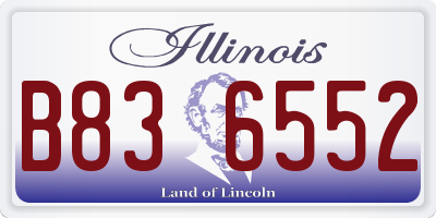 IL license plate B836552