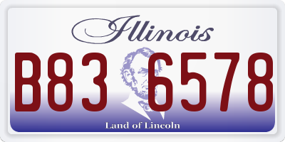 IL license plate B836578