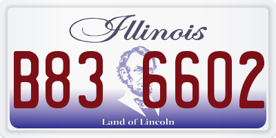 IL license plate B836602