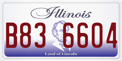IL license plate B836604