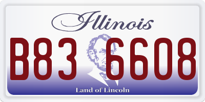 IL license plate B836608