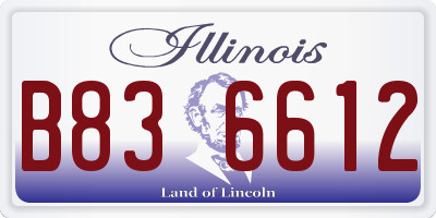 IL license plate B836612