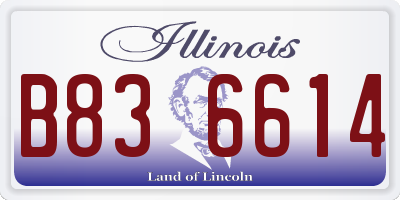 IL license plate B836614