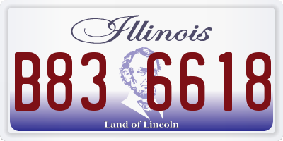 IL license plate B836618