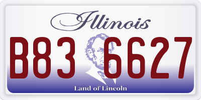 IL license plate B836627