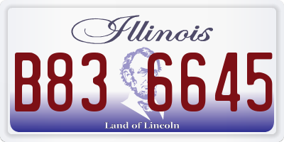 IL license plate B836645