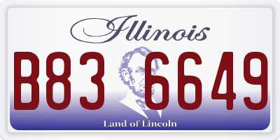 IL license plate B836649