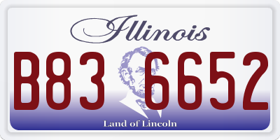 IL license plate B836652