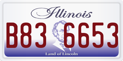 IL license plate B836653