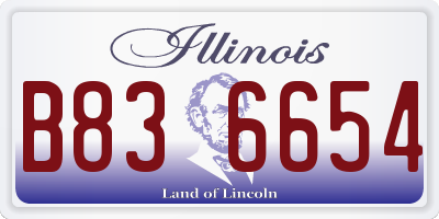 IL license plate B836654