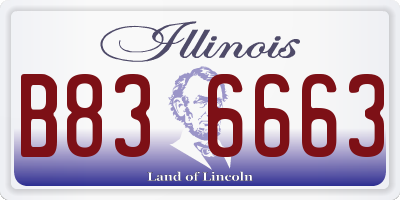 IL license plate B836663