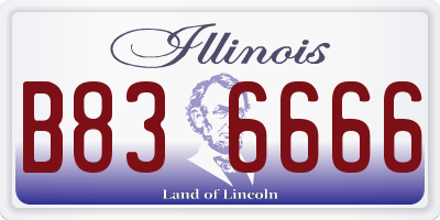 IL license plate B836666