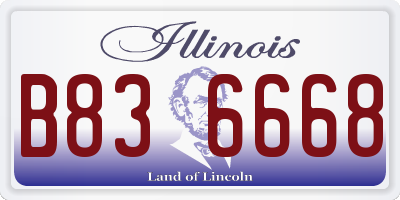 IL license plate B836668