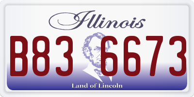 IL license plate B836673
