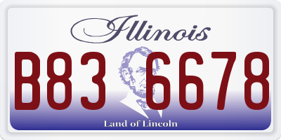 IL license plate B836678
