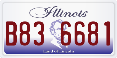 IL license plate B836681