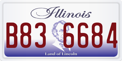 IL license plate B836684