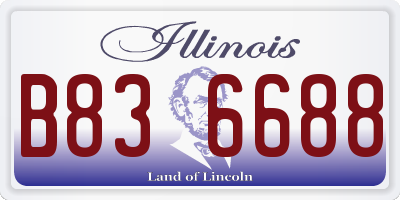 IL license plate B836688