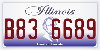IL license plate B836689
