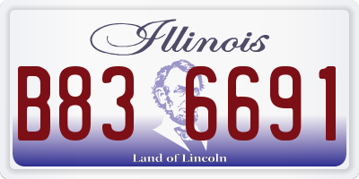 IL license plate B836691