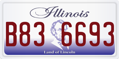 IL license plate B836693