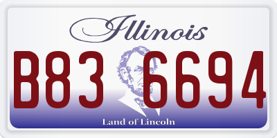 IL license plate B836694