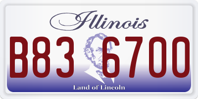 IL license plate B836700