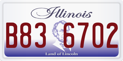 IL license plate B836702