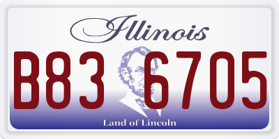 IL license plate B836705