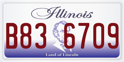IL license plate B836709