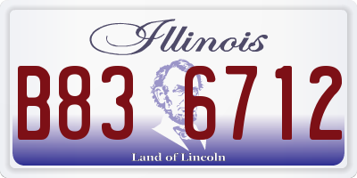 IL license plate B836712