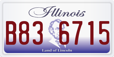IL license plate B836715
