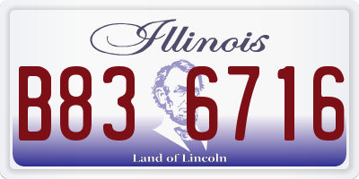 IL license plate B836716