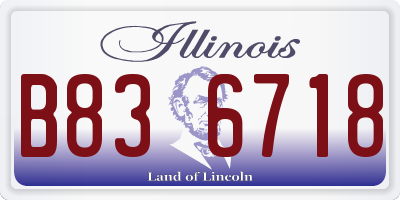 IL license plate B836718