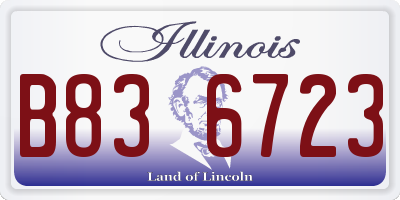 IL license plate B836723