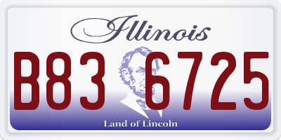 IL license plate B836725
