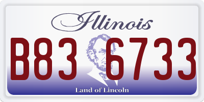 IL license plate B836733