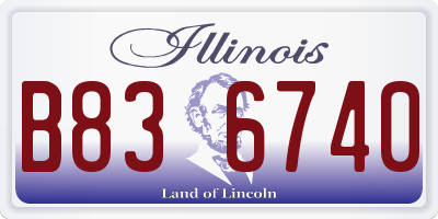IL license plate B836740