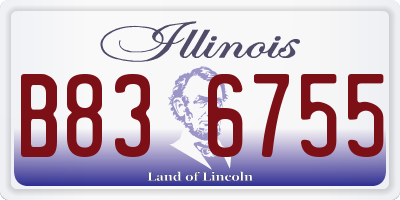 IL license plate B836755