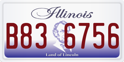 IL license plate B836756