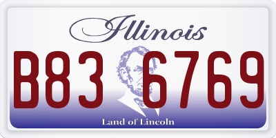 IL license plate B836769
