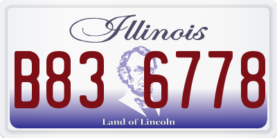 IL license plate B836778